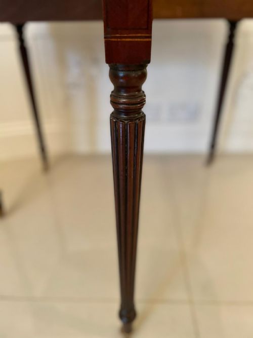 ANTIQUE GEORGE III MAHOGANY D SHAPED TEASIDE TABLE - ADDITIONAL PHOTO 10