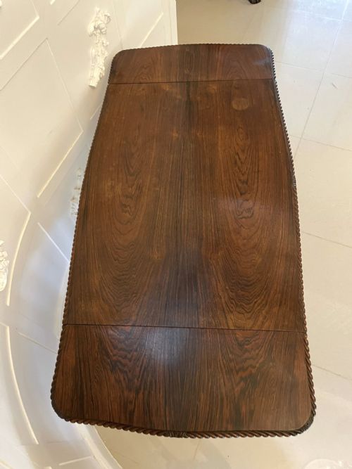 OUTSTANDING QUALITY VICTORIAN CARVED ROSEWOOD SOFA TABLE - ADDITIONAL PHOTO 6