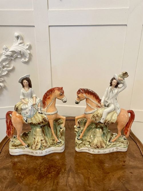 Pair of Antique Victorian Staffordshire Figures