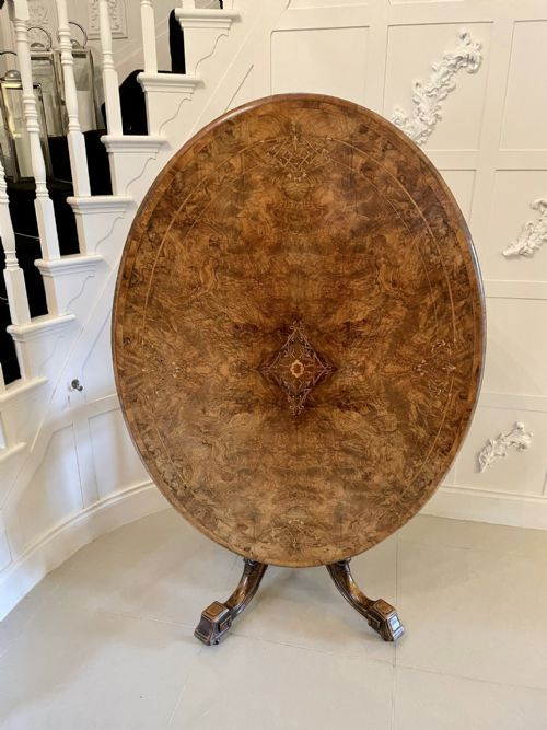 Superb Quality Antique Victorian Inlaid Burr Walnut Centre Table 