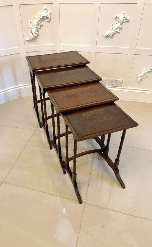 Antique Edwardian Quality Mahogany Nest of Four Tables