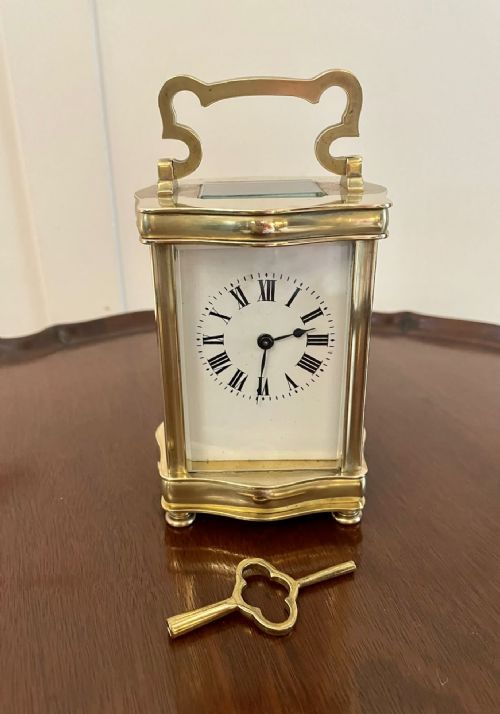 Antique French Quality Brass Carriage Clock