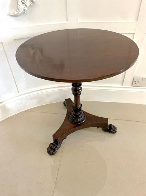 Antique Regency Quality Carved Rosewood Lamp Table
