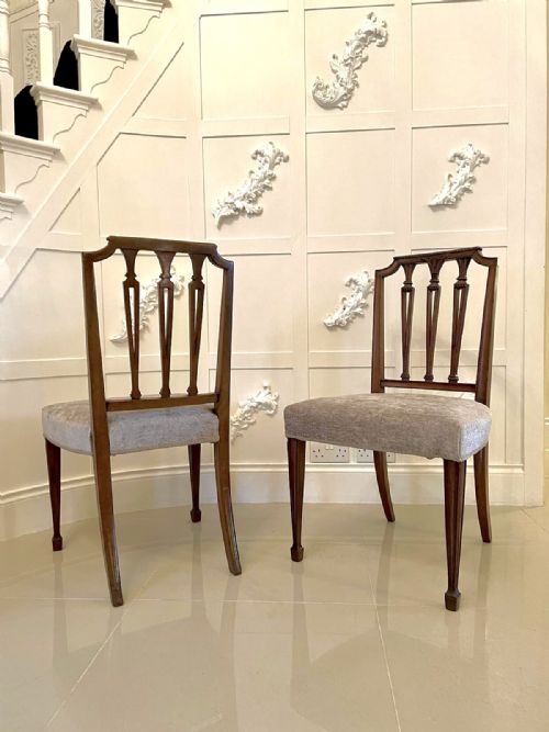 fig 1. Antique Set of Eight Quality Victorian Carved Mahogany Dining Chairs