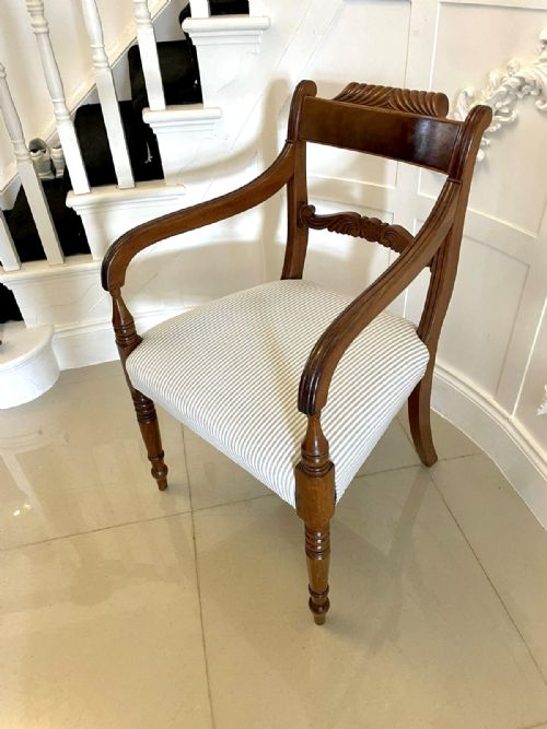 Antique Regency Quality Carved Mahogany Desk Chair