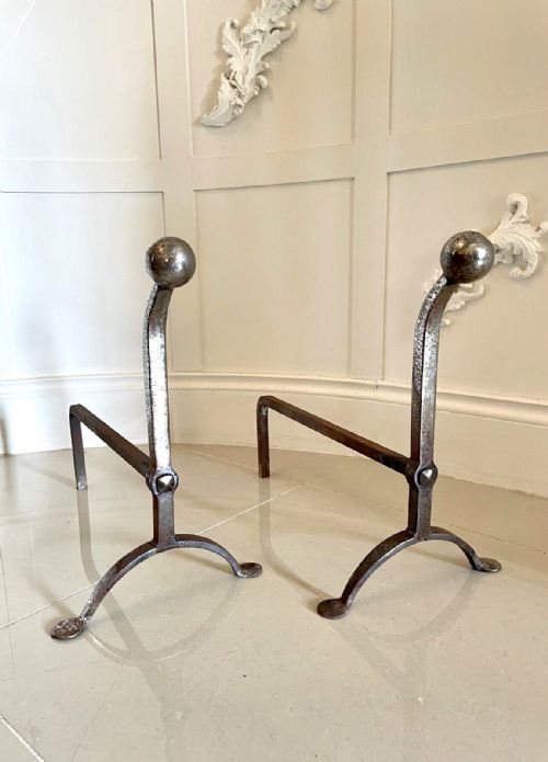 Pair of Antique George III Firedogs