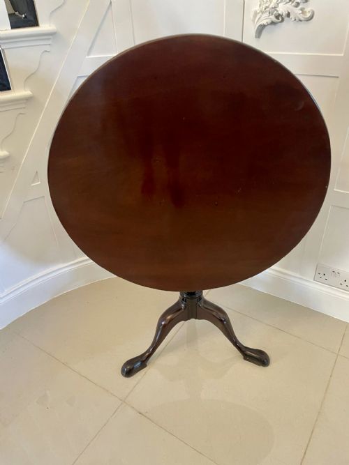 Antique George III Quality Mahogany Circular Centre Table