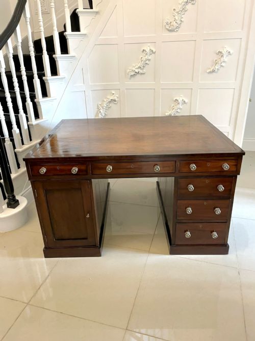Antique George III Quality Mahogany Partners Desk
