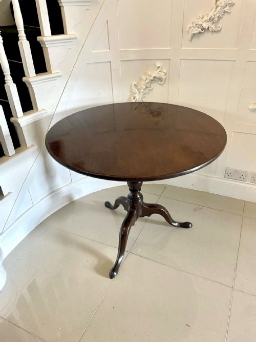 Large Antique George III Quality Mahogany Tripod Table