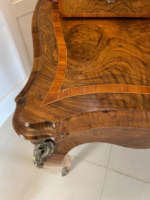 fig 1. Outstanding Quality Antique Victorian Burr Walnut Bonheur De Jour Writing Desk