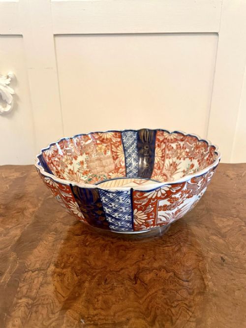 Antique Scalloped Shaped Imari Bowl