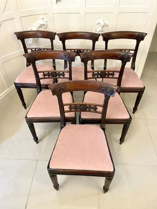 Magnificent Quality Antique Regency Mahogany Set of Six Dining Chairs
