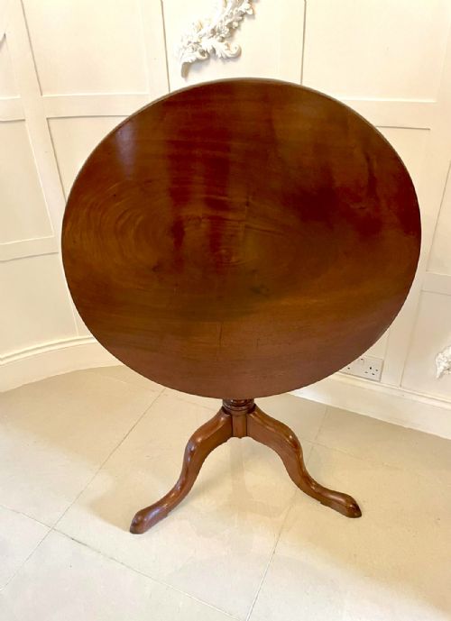 Quality Antique George III Mahogany Circular Tilt Top Centre Table