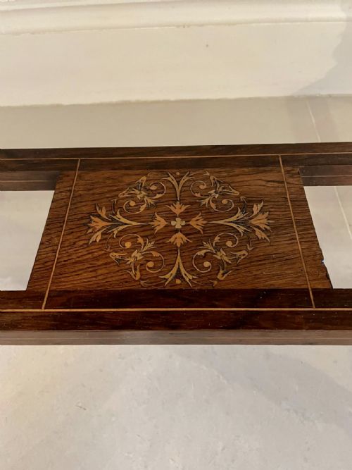 fig 1. Quality Antique Victorian Inlaid Rosewood Marquetry Writing Desk
