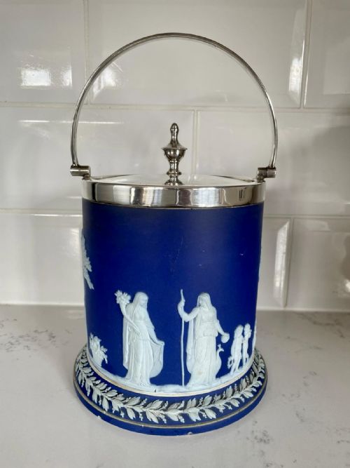 Antique Wedgwood Jasperware Biscuit Barrel