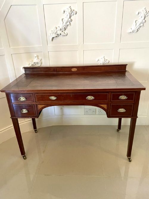 Antique Edwardian Inlaid Mahogany Writing Desk