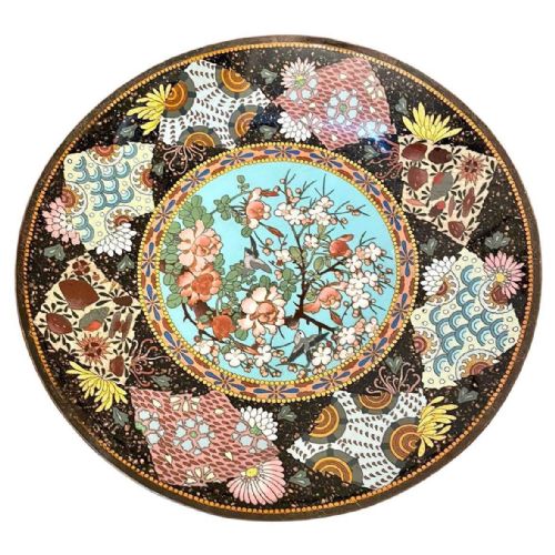 Quality Antique Japanese Cloisonne Plate