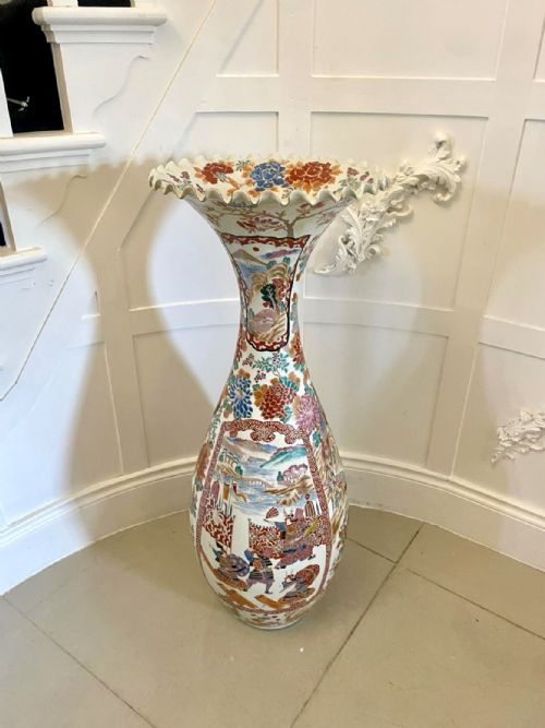 Large Antique 19th Century Quality Japanese Imari Floor Standing Vase