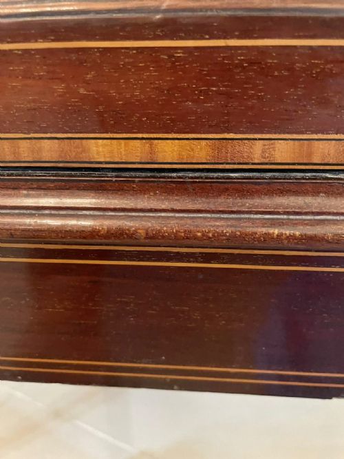ANTIQUE EDWARDIAN INLAID MAHOGANY CORNER DISPLAY CABINET - ADDITIONAL PHOTO 2