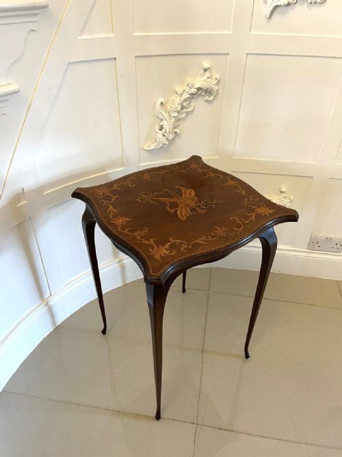 Superb Quality Antique Victorian Marquetry Inlaid Mahogany Lamp Table