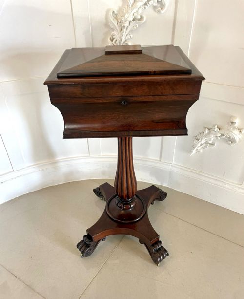 Antique Victorian Quality Rosewood Teapoy