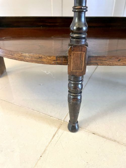 ANTIQUE VICTORIAN QUALITY ROSEWOOD INLAID SIDE CABINET - ADDITIONAL PHOTO 4