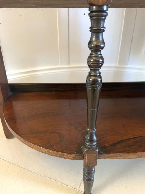 ANTIQUE VICTORIAN QUALITY ROSEWOOD INLAID SIDE CABINET - ADDITIONAL PHOTO 7