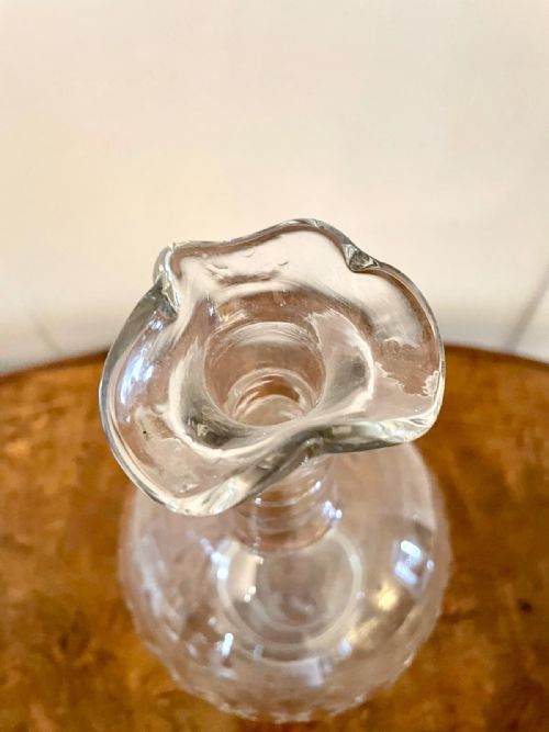 PAIR OF ANTIQUE EDWARDIAN CUT GLASS DECANTERS - ADDITIONAL PHOTO 6