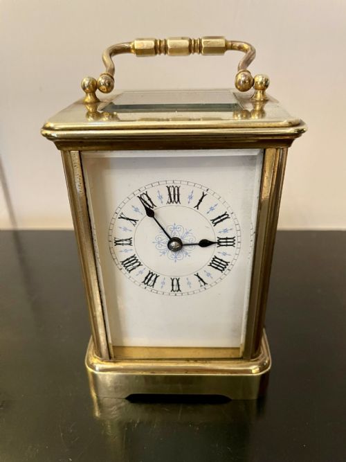 Antique Victorian French Eight Day Brass Carriage Clock