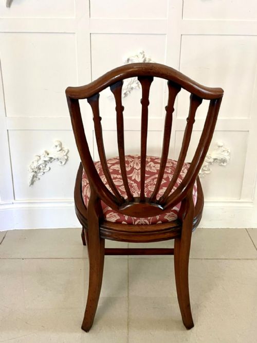 fig 1. Set of 12 Antique Quality Mahogany Shield Shaped Back Dining Chairs