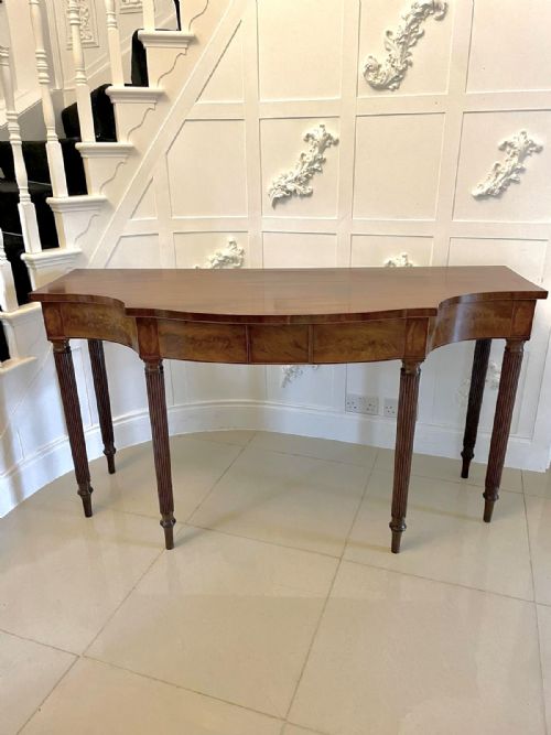 Outstanding Quality Antique George III Figured Mahogany Serpentine Shaped Serving/console Table