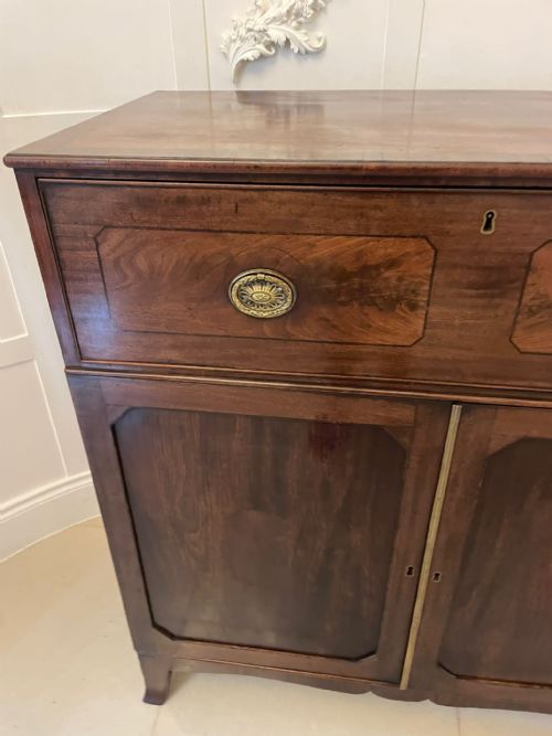fig 1. Antique George III Quality Figured Mahogany Secretaire Desk
