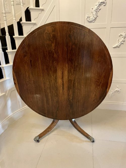 Fine Quality Antique Regency Rosewood Circular Centre Table