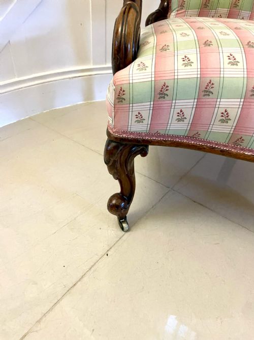 ANTIQUE VICTORIAN QUALITY CARVED WALNUT ARMCHAIR - ADDITIONAL PHOTO 12