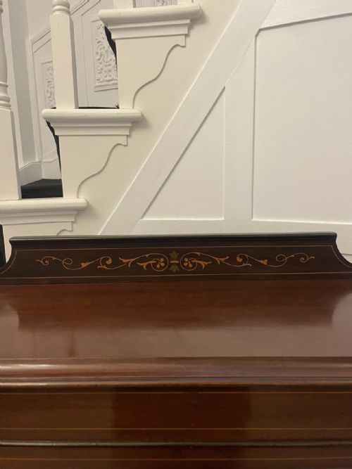 ANTIQUE EDWARDIAN QUALITY MAHOGANY INLAID DISPLAY CABINET - ADDITIONAL PHOTO 2