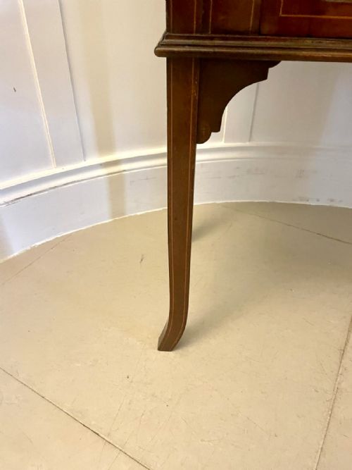 ANTIQUE EDWARDIAN QUALITY MAHOGANY INLAID DISPLAY CABINET - ADDITIONAL PHOTO 5