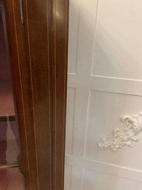 ANTIQUE EDWARDIAN QUALITY MAHOGANY INLAID DISPLAY CABINET - ADDITIONAL PHOTO 6