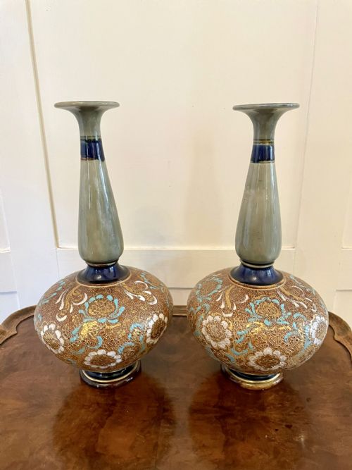 Pair of Antique Royal Doulton Vases