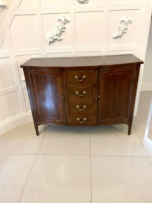 Antique Victorian Quality Mahogany Inlaid Sideboard by Edwards and Roberts, London