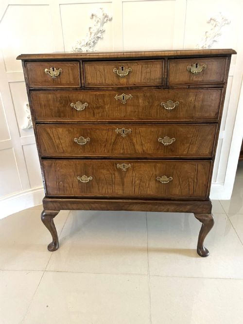 18th Century Antique Quality Walnut Chest on Stand