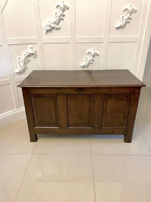Antique 18th Century Oak Quality Panelled Coffer