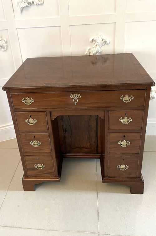 Antique George III Quality Mahogany Knee Hole Desk