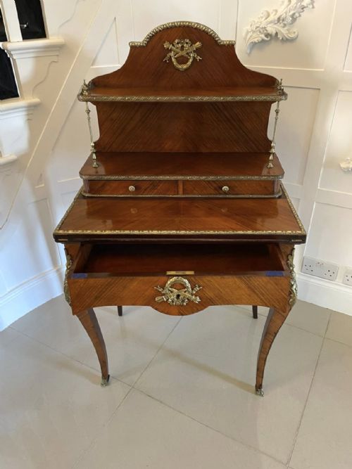 FINE QUALITY ANTIQUE VICTORIAN FRENCH KINGWOOD BONHEUR DU JOUR - ADDITIONAL PHOTO 17