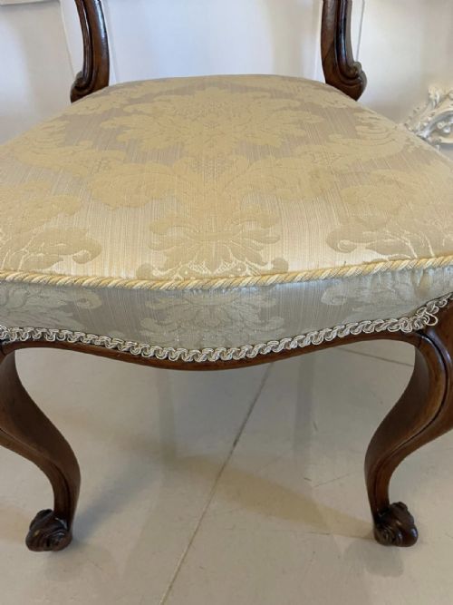 FINE QUALITY SET OF 4 ANTIQUE VICTORIAN CARVED ROSEWOOD DINING CHAIRS - ADDITIONAL PHOTO 3