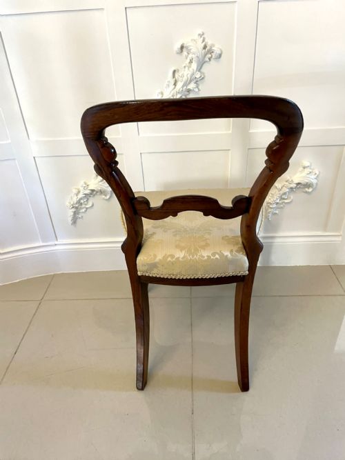 FINE QUALITY SET OF 4 ANTIQUE VICTORIAN CARVED ROSEWOOD DINING CHAIRS - ADDITIONAL PHOTO 8