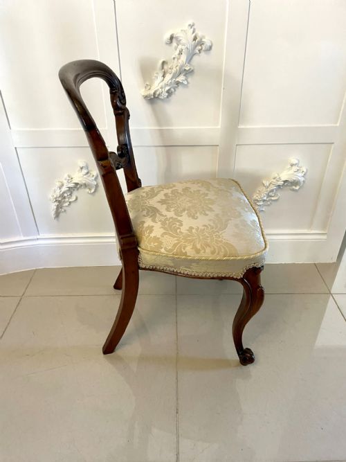 FINE QUALITY SET OF 4 ANTIQUE VICTORIAN CARVED ROSEWOOD DINING CHAIRS - ADDITIONAL PHOTO 9