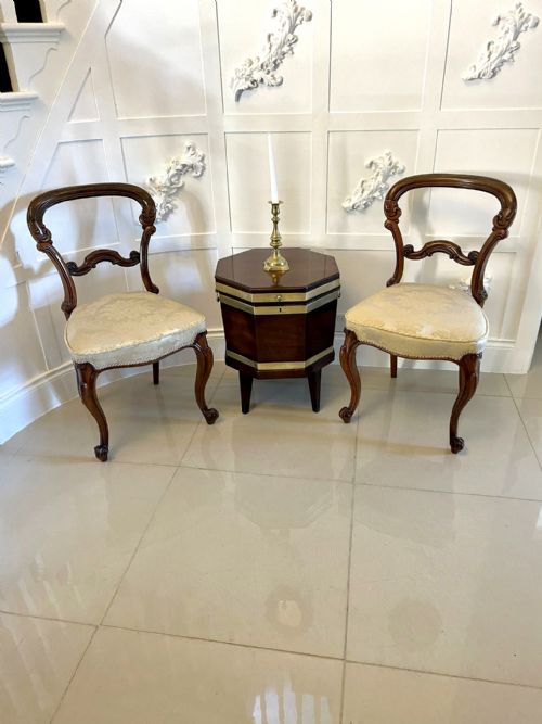 FINE QUALITY SET OF 4 ANTIQUE VICTORIAN CARVED ROSEWOOD DINING CHAIRS - ADDITIONAL PHOTO 11