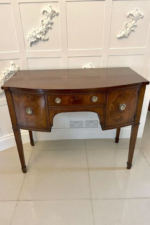 Small Antique Victorian Quality Mahogany Bow Fronted Sideboard