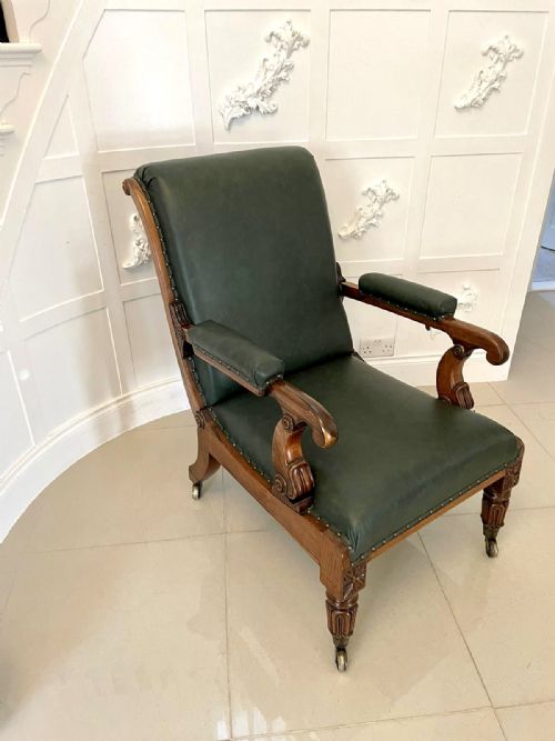 Outstanding Quality Antique Regency Quality Rosewood Reclining Armchair