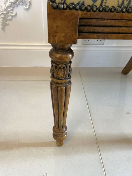 UNUSUAL SET OF 8 QUALITY ANTIQUE DECORATED FAUX BIRDS EYE MAPLE DINING CHAIRS - ADDITIONAL PHOTO 8